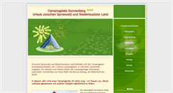 Desktop Screenshot of camping-sonnenberg-luckau.de