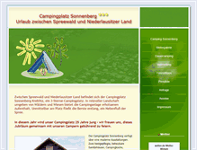 Tablet Screenshot of camping-sonnenberg-luckau.de